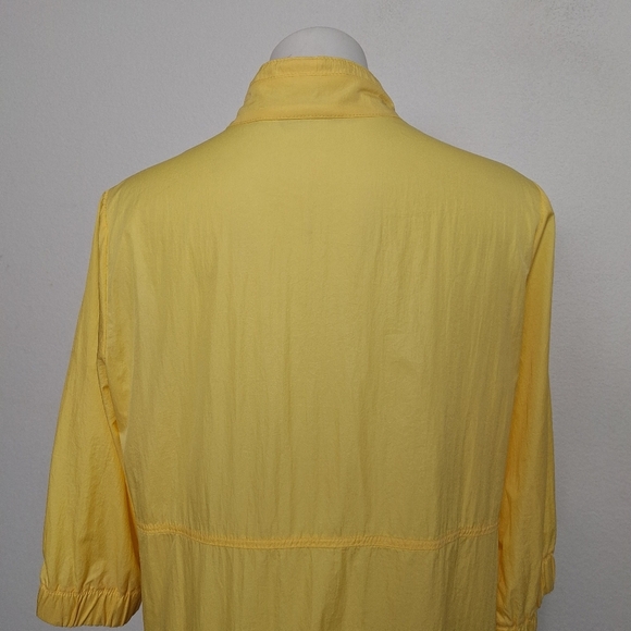 Zenergy by Chico’s Yellow Boho Gorpcore Lightweight Windbreaker Jacket Size L - Picture 9 of 13